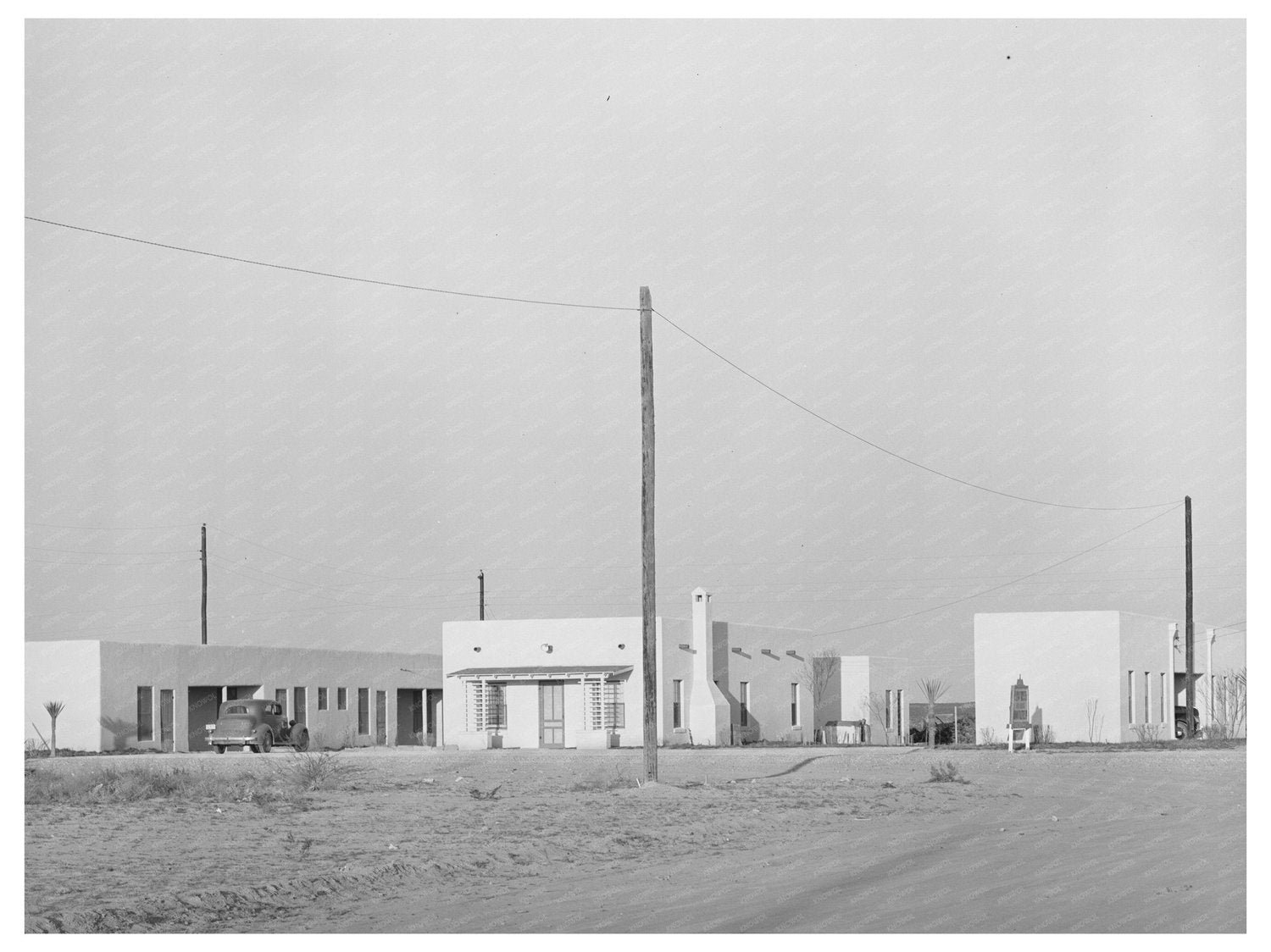 El Indio Texas Tourist Court 1939 Vintage Photo