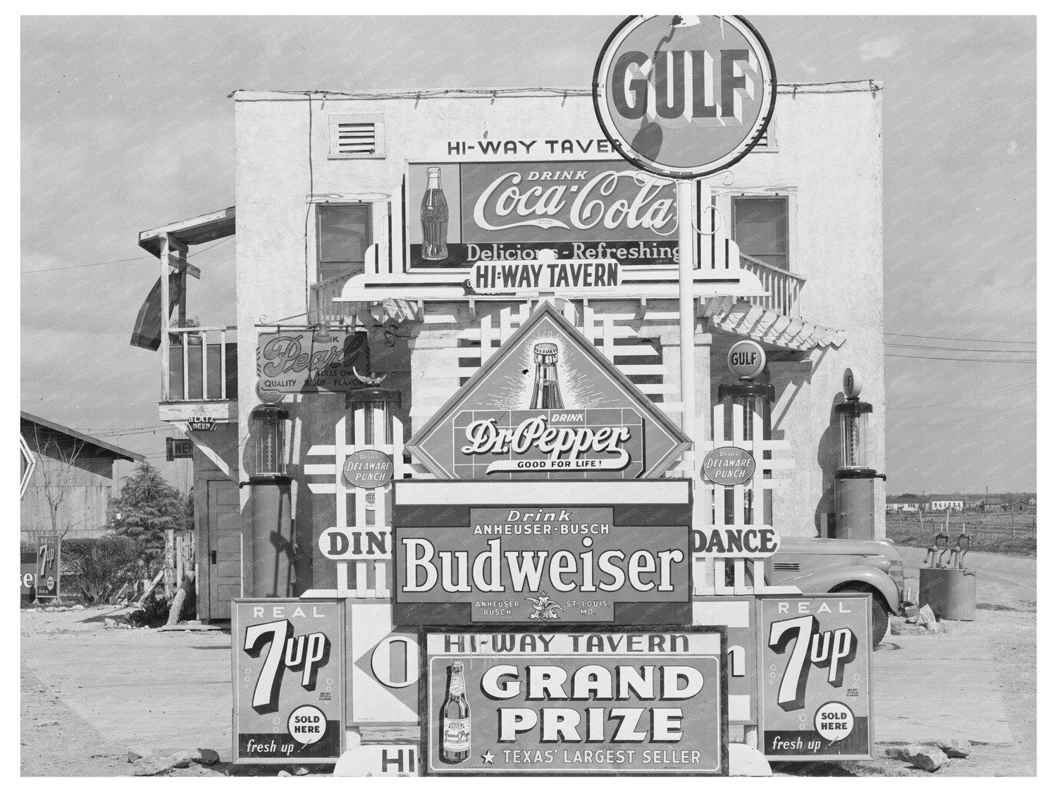 Vintage March 1939 Highway Tavern Signs Crystal City Texas