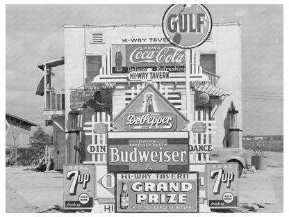 Vintage March 1939 Highway Tavern Signs Crystal City Texas
