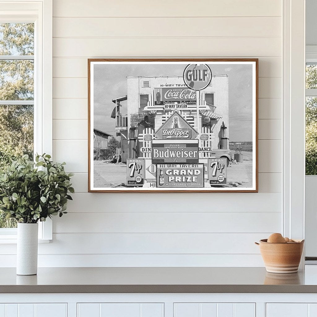 Vintage March 1939 Highway Tavern Signs Crystal City Texas