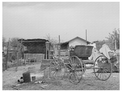 Vintage 1939 San Antonio Texas Mexican House Backyard