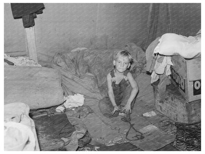 Migrant Child in Tent Corpus Christi Texas March 1939