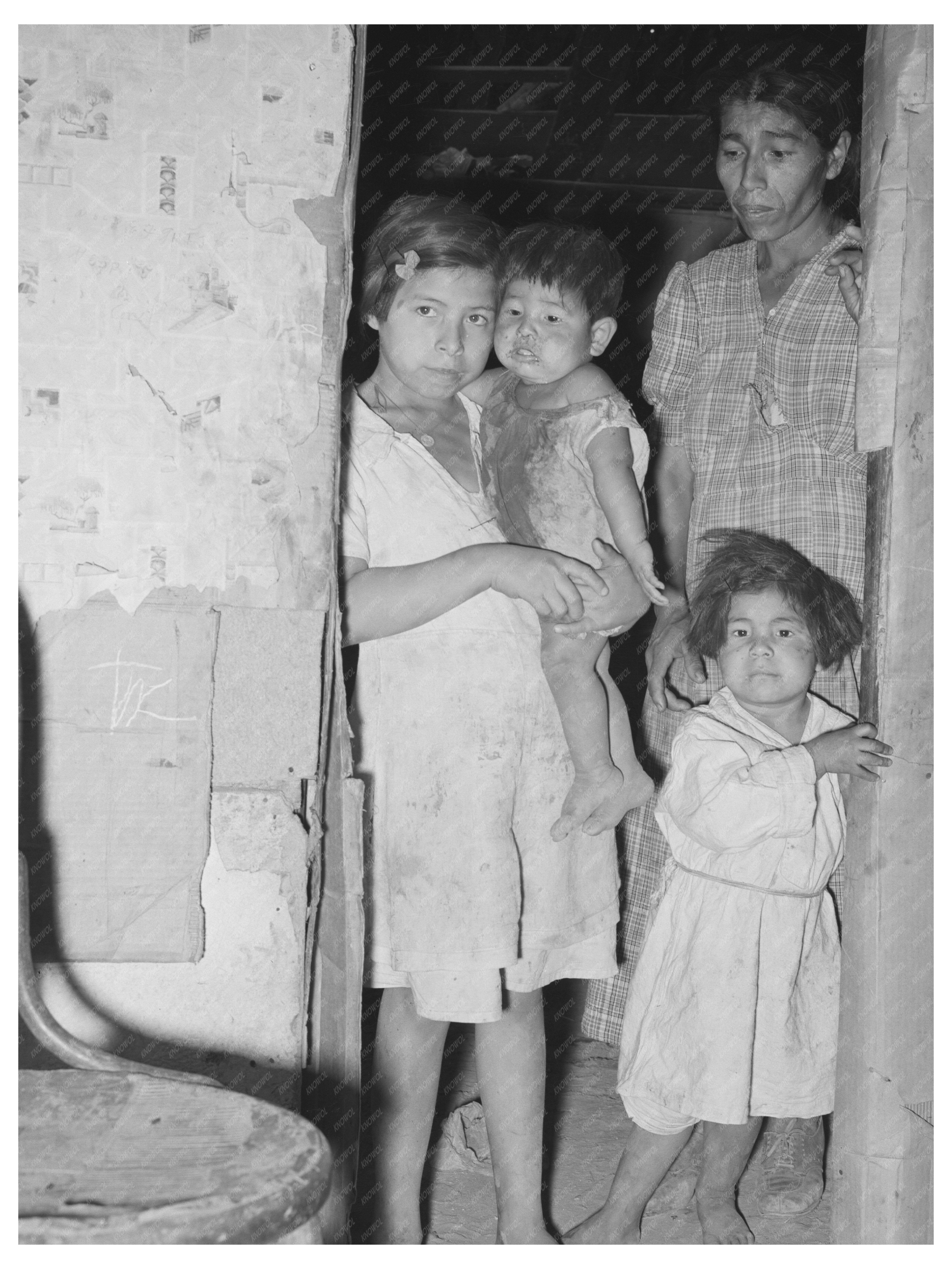 Mexican Family Life in San Antonio 1939 Vintage Photo