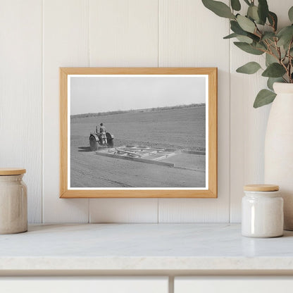 Tractor Pulls Wooden Floater in Texas Agriculture 1939