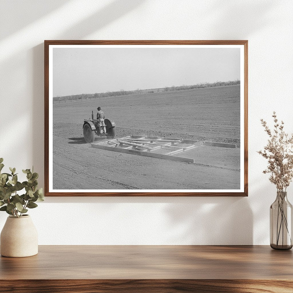 Tractor Levels Soil in El Indio Texas March 1939