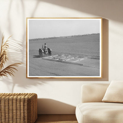 Tractor Pulls Wooden Floater in Texas Agriculture 1939