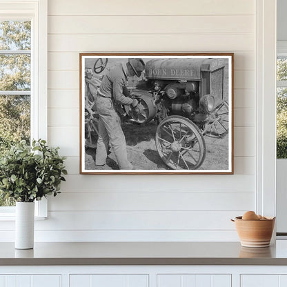 Young Boy Repairs Tractor Clutch El Indio Texas 1939