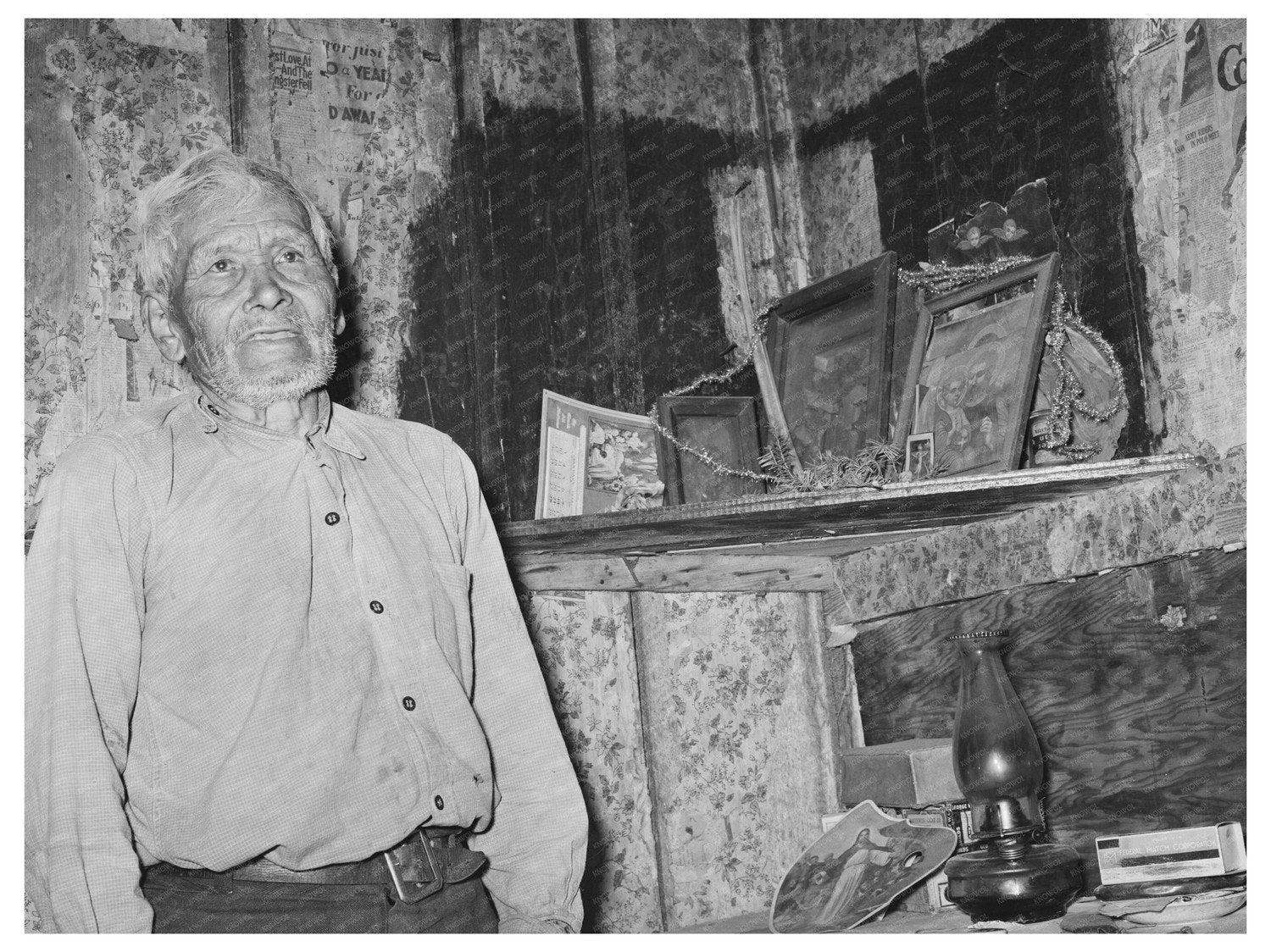 Mexican Man in San Antonio Living Room March 1939