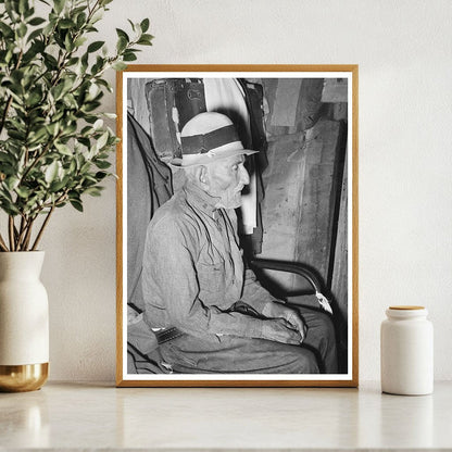 Elderly Mexican Man in San Antonio 1939 Black and White Photo