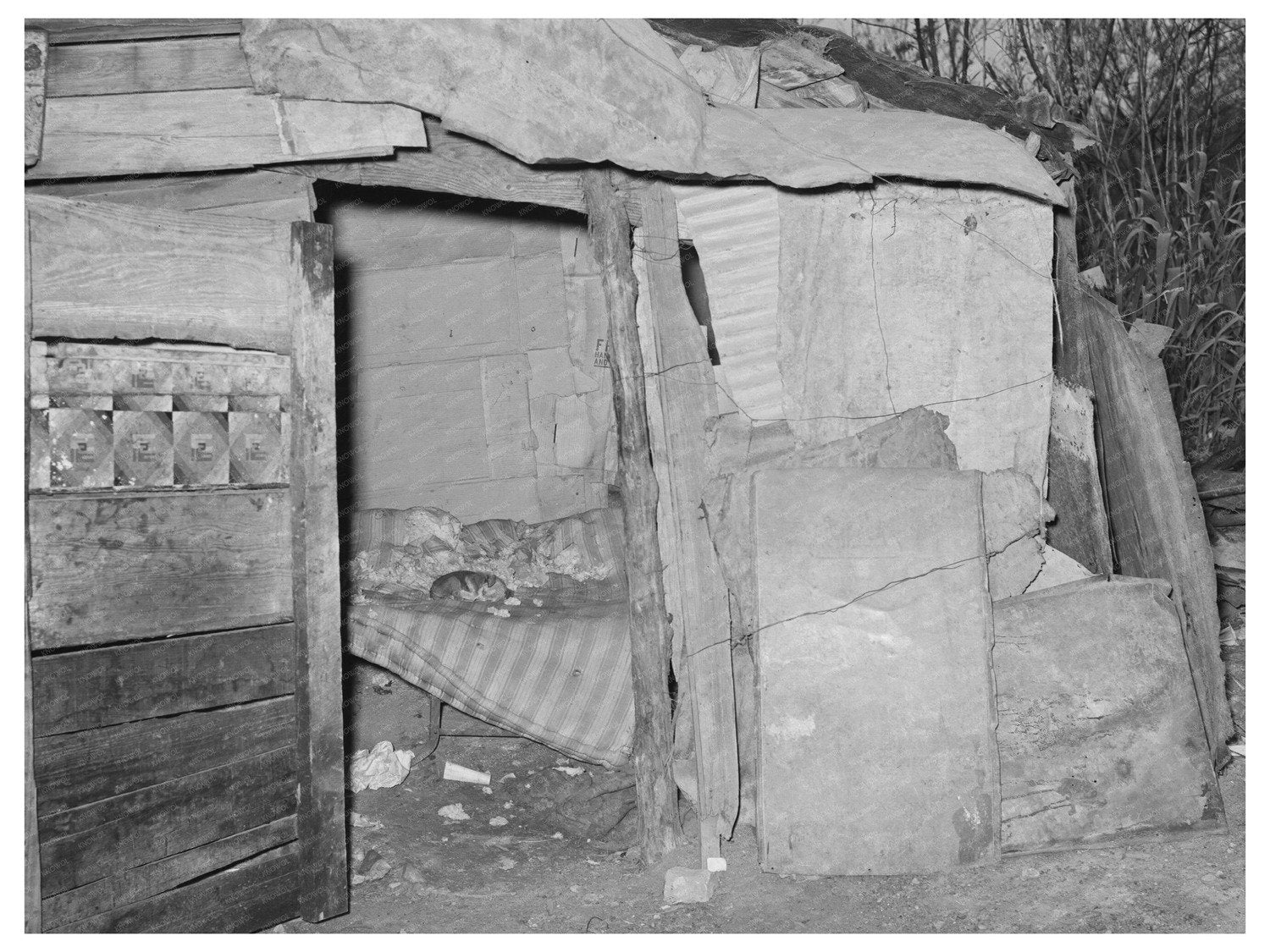 Vintage Bedroom Interior San Antonio Texas 1939