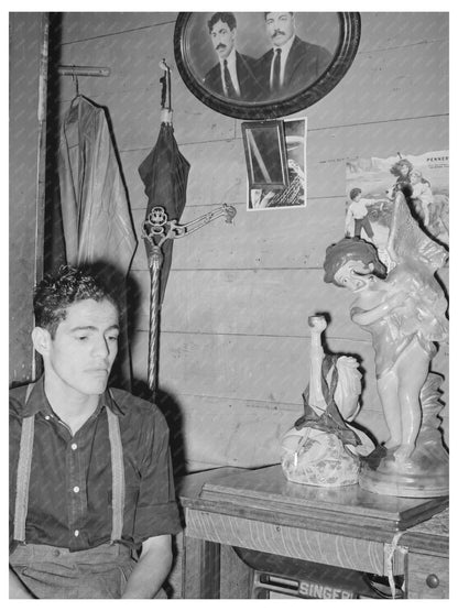 Mexican Boy Surrounded by Ancestral Portraits 1939