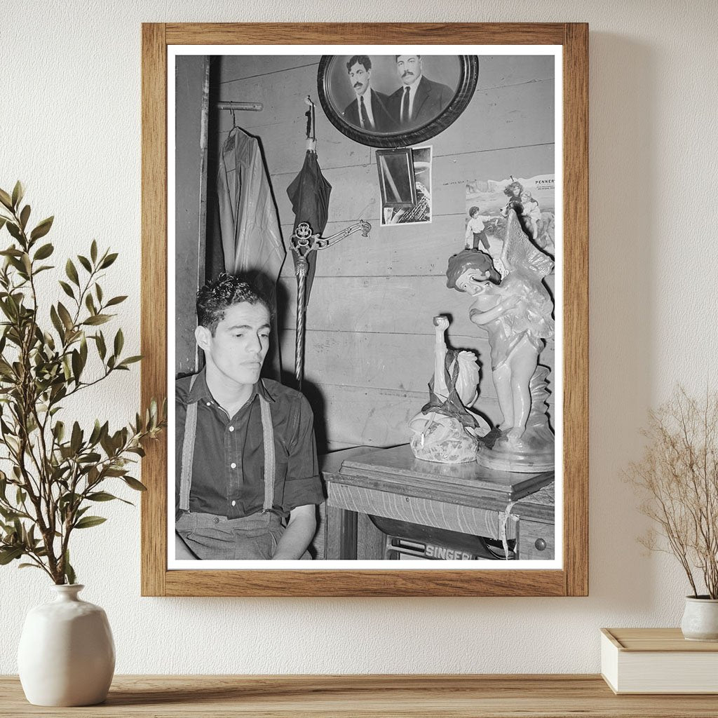 Mexican Boy Surrounded by Ancestral Portraits 1939