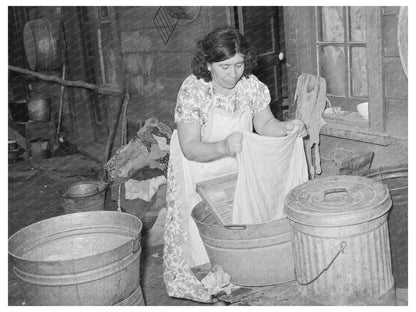 Mexican Woman Washing Clothes San Antonio 1939