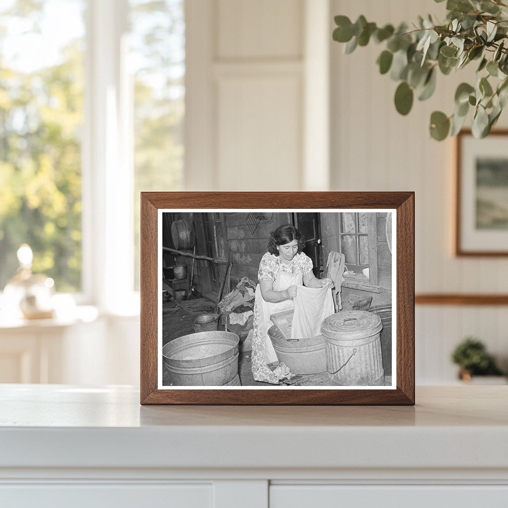 Mexican Woman Washing Clothes San Antonio 1939