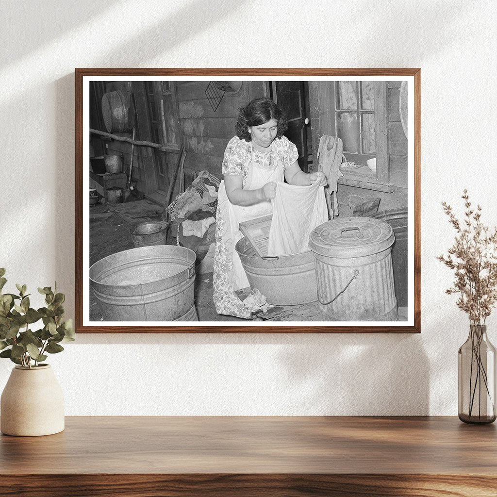 Mexican Woman Washing Clothes San Antonio 1939