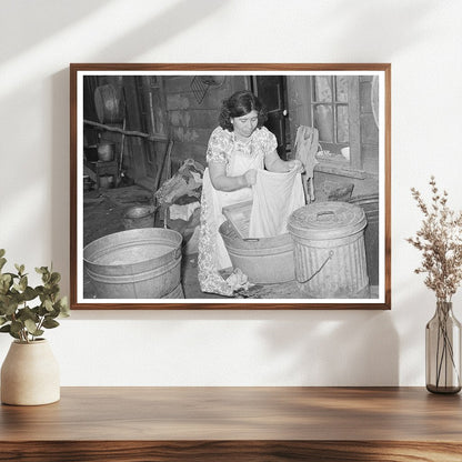 Mexican Woman Washing Clothes San Antonio 1939