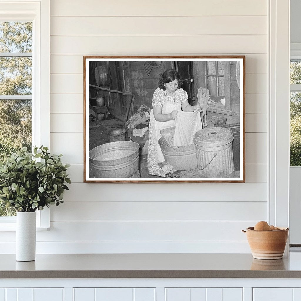 Mexican Woman Washing Clothes San Antonio 1939