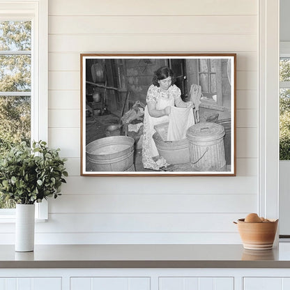 Mexican Woman Washing Clothes San Antonio 1939
