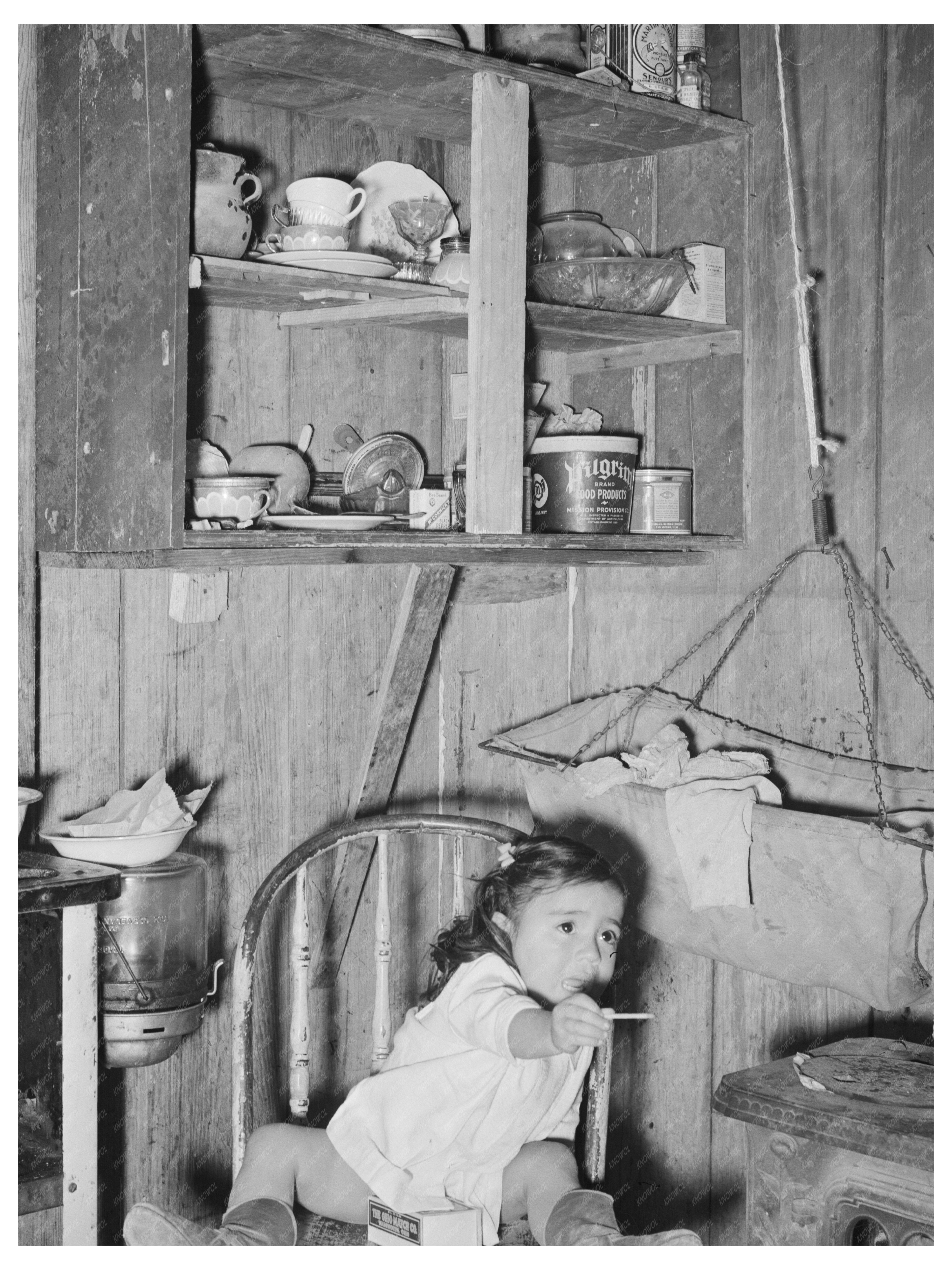 Mexican Child in San Antonio Kitchen March 1939