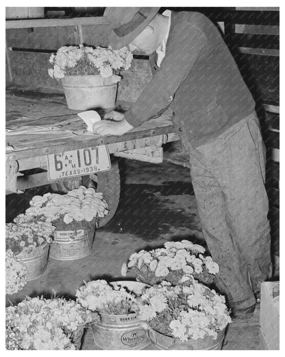 Flower Peddler at San Antonio Market March 1939
