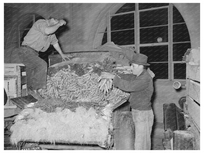Vintage 1939 San Antonio Market Truck of Carrots and Onions