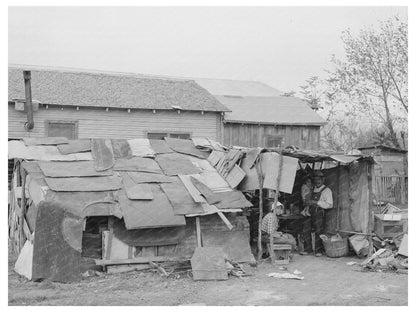 Squatters in San Antonio Texas 1939 Historical Photograph