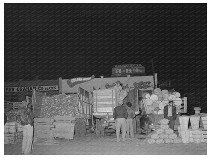 Vegetable Trucks at San Antonio Market March 1939