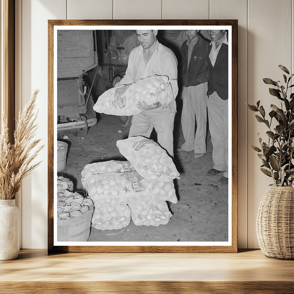 San Antonio Market Scene with Onion Stacks March 1939