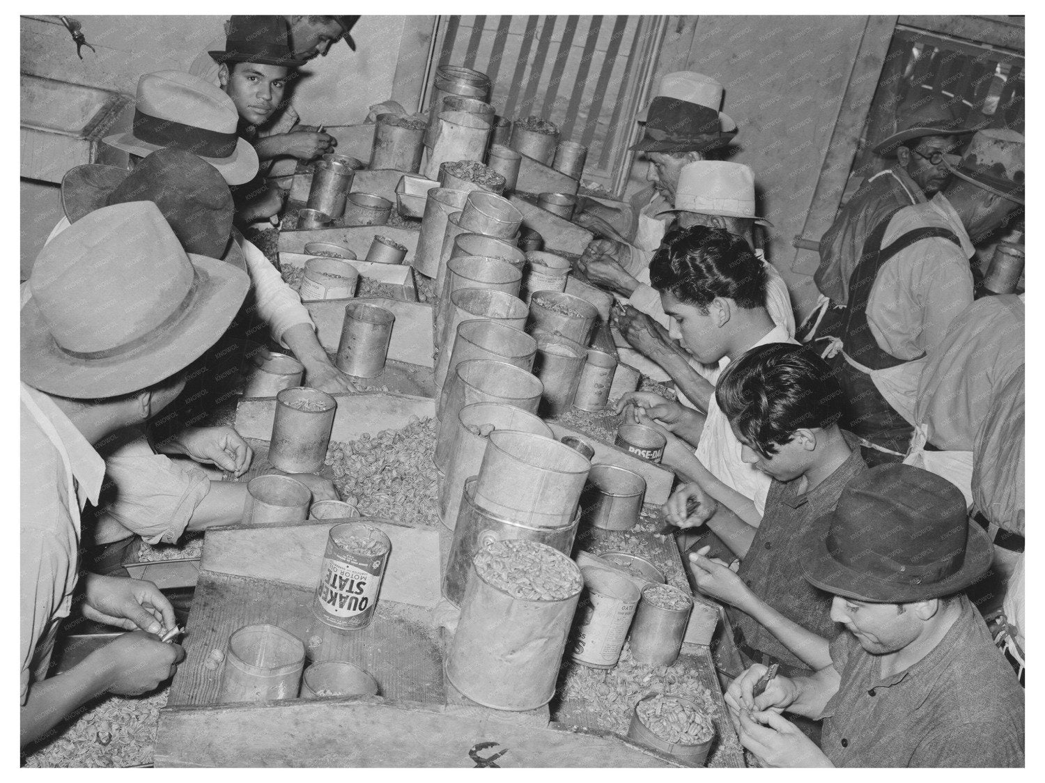 Mexican Pecan Shellers in San Antonio March 1939