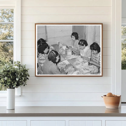 Mexican Women Shelling Pecans in San Antonio 1939
