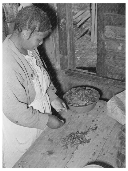 Woman Preparing Poke Salad in Marshall Texas 1939