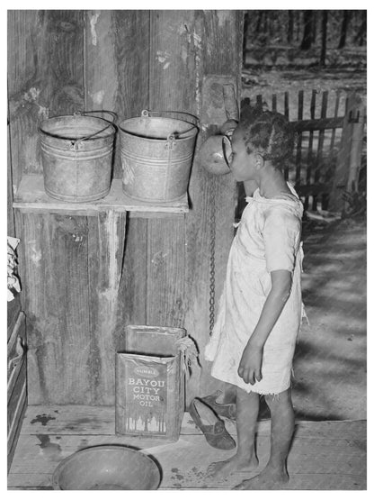 Daughter of Sharecropper Drinking from Gourd 1939