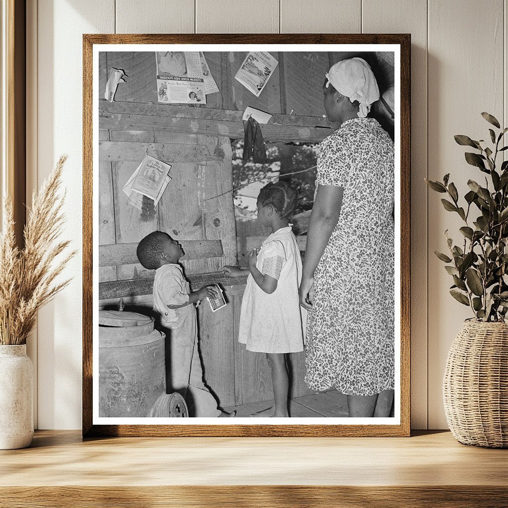 Mother Teaching Children Alphabet Vintage Photo 1939