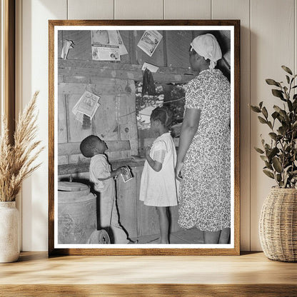 Mother Teaching Children Alphabet Vintage Photo 1939