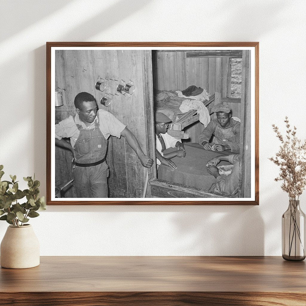 Poker Game in Bunkhouse of Strawberry Workers 1939