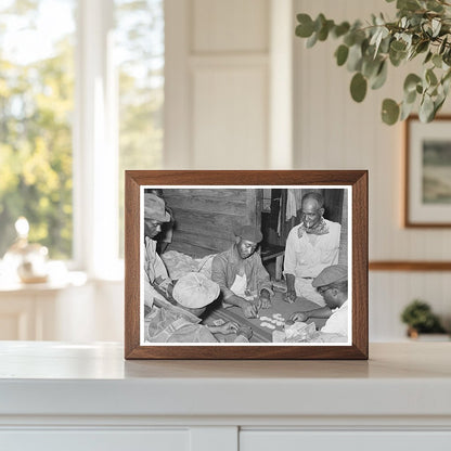Poker Game in Strawberry Workers Bunkhouse April 1939
