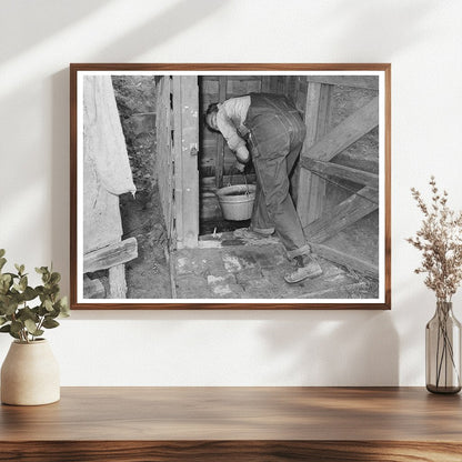 Vintage Scene of Well Water Dipping in Marshall Texas 1939