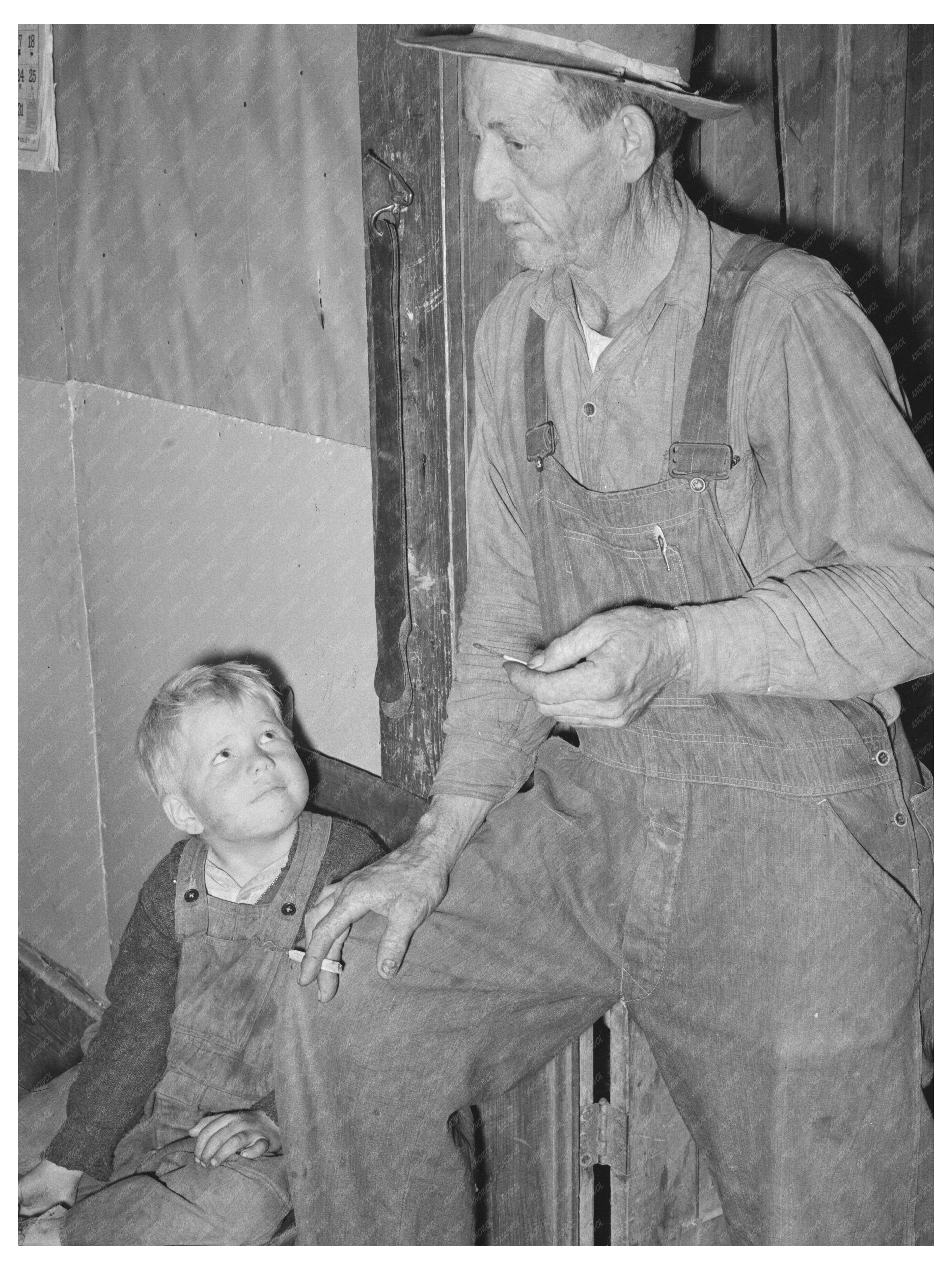 Ex-Farmer and Son in Relief Situation Jefferson Texas 1939