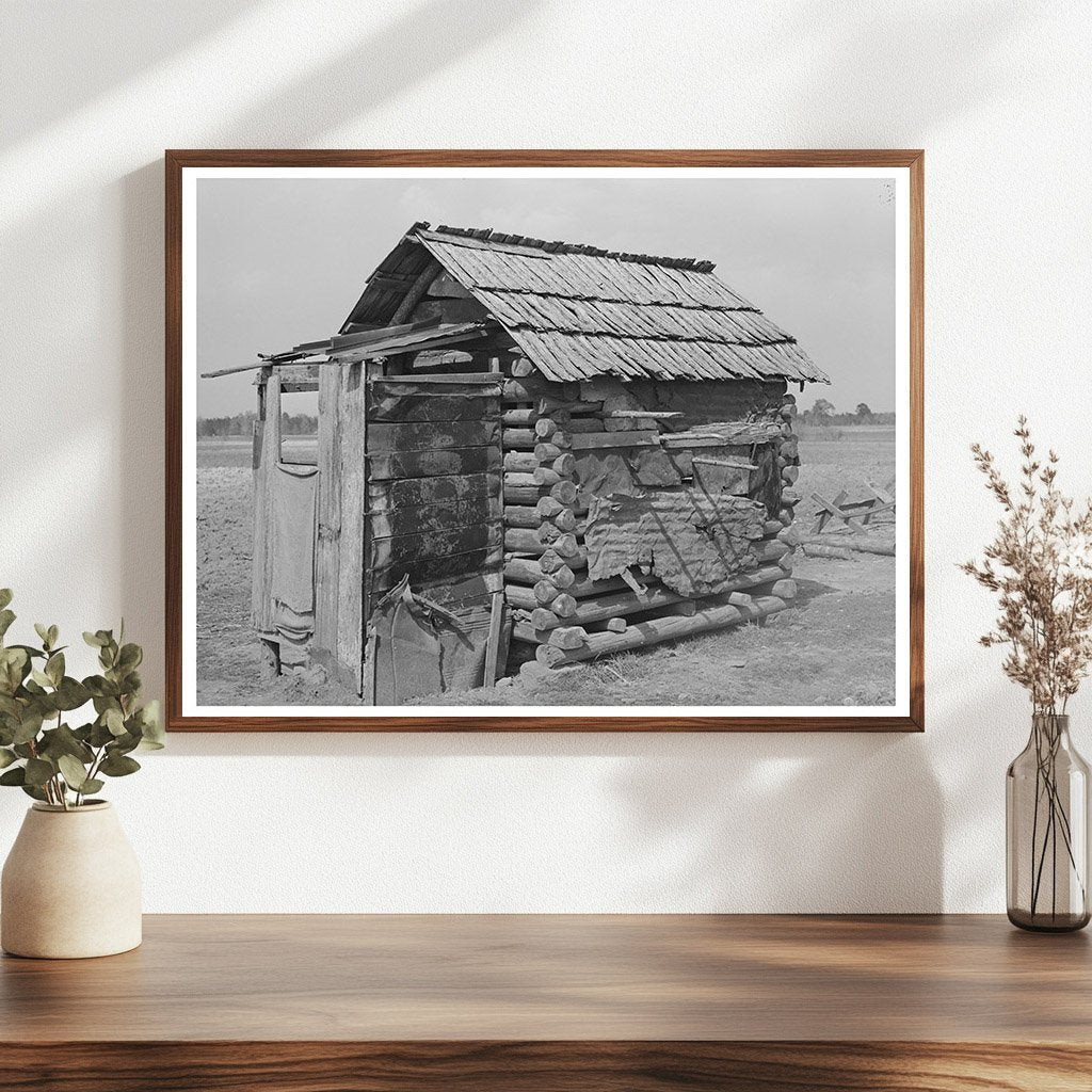 Log Shed and Privy in Jefferson Texas 1939