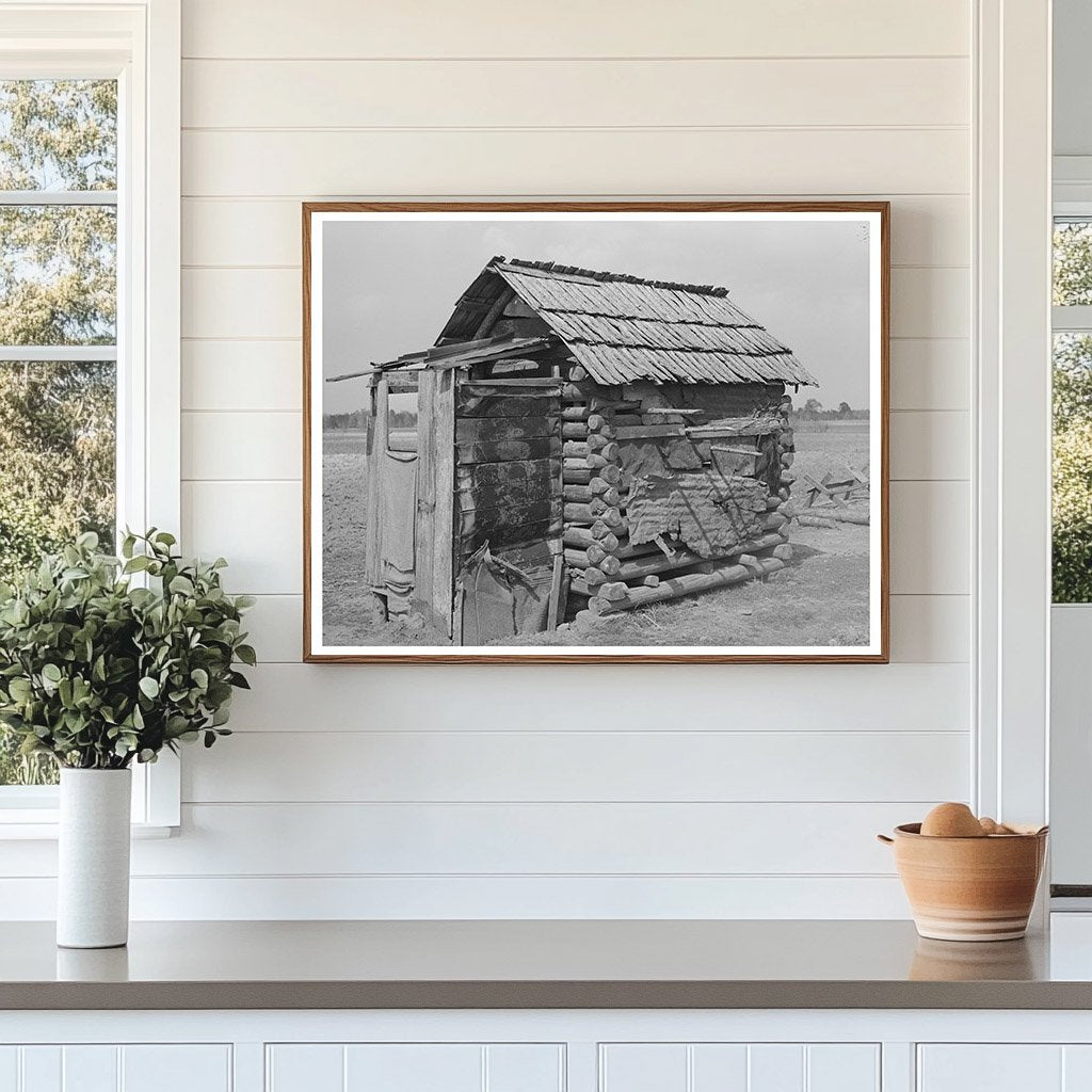 Log Shed and Privy in Jefferson Texas 1939