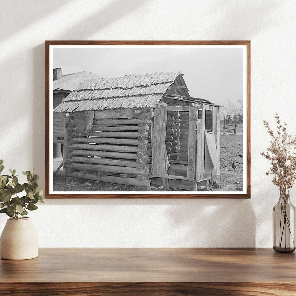 Log Shed and Privy in Jefferson Texas April 1939