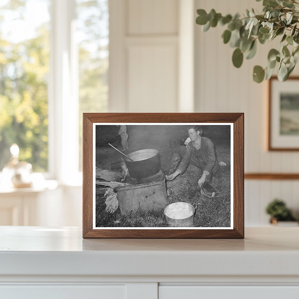 Migratory Berry Picker Burning Waste in Ponchatoula 1939