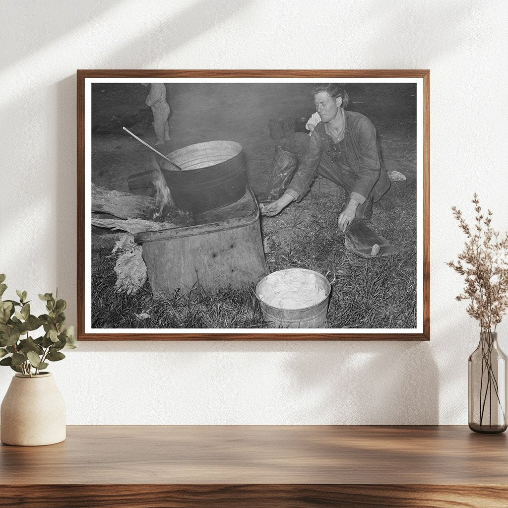 Migratory Berry Picker Burning Waste in Ponchatoula 1939