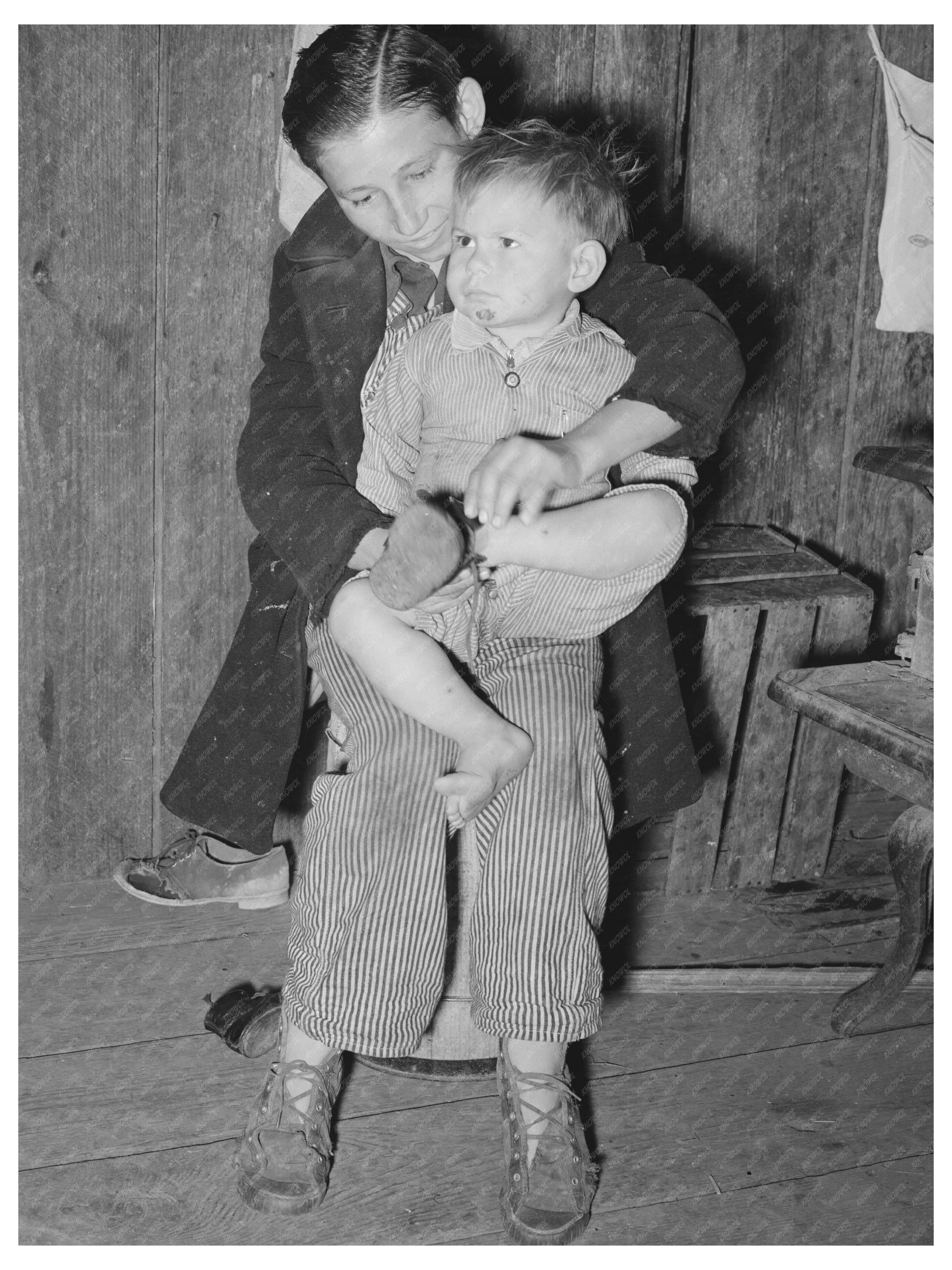 Vintage Child of Berry Pickers Ponchatoula Louisiana 1939