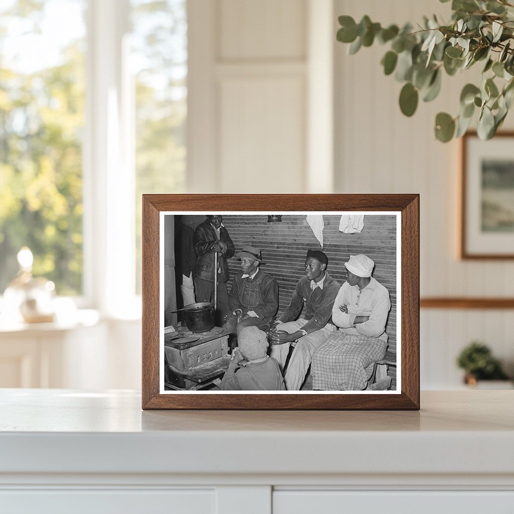 Strawberry Pickers Gathering Around Stove April 1939