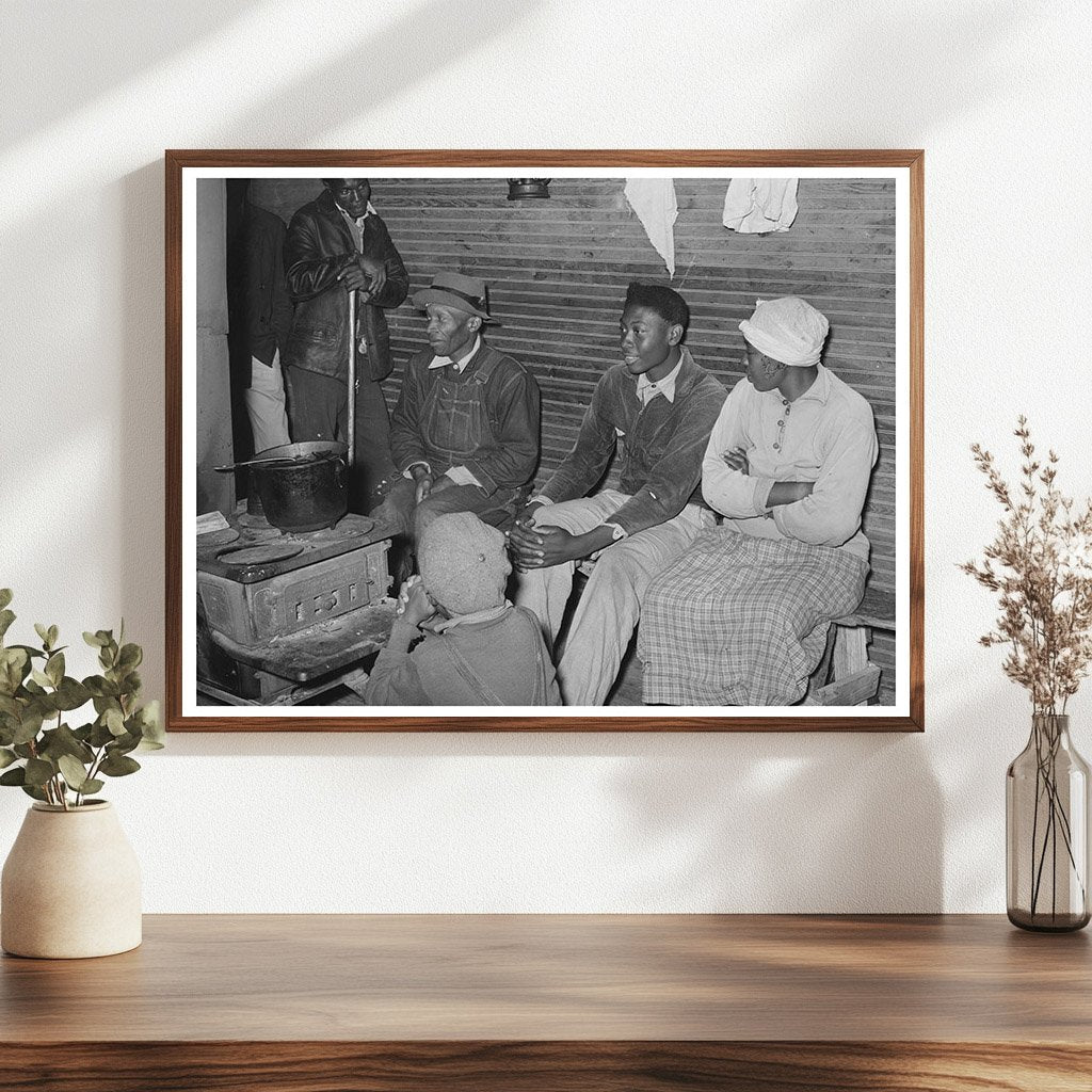 Strawberry Pickers Gathering Around Stove April 1939