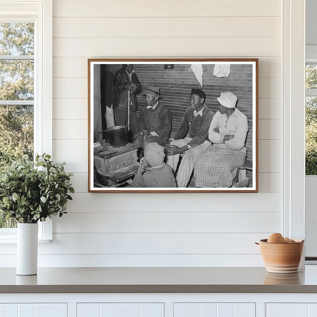 Strawberry Pickers Gathering Around Stove April 1939
