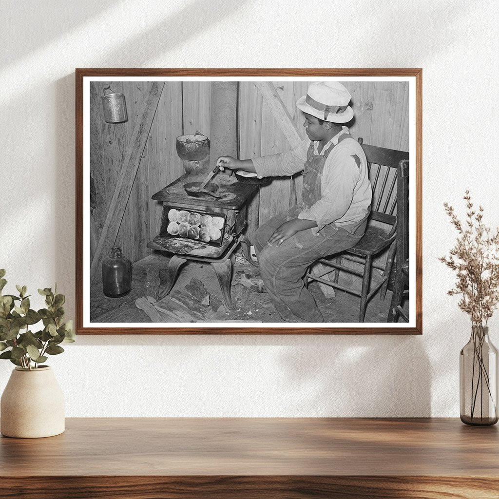Woman Preparing Dinner on Louisiana Farm 1944