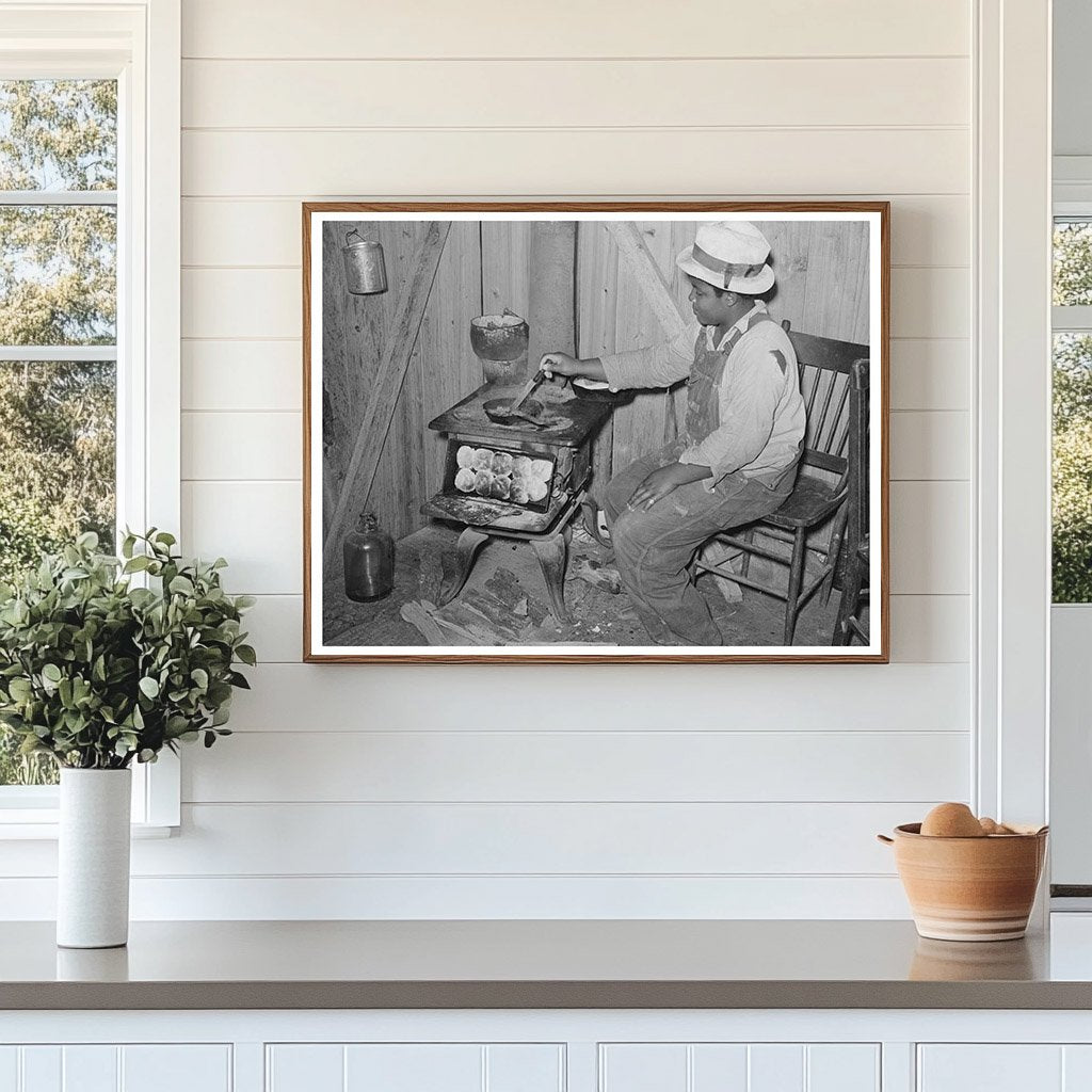 Woman Preparing Dinner on Louisiana Farm 1944