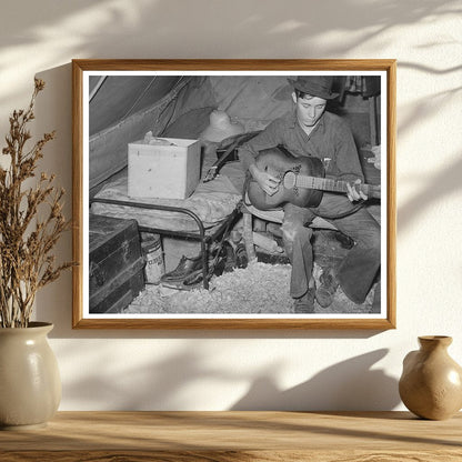 Migrant Strawberry Picker with Guitar Louisiana 1939